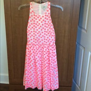 Jcrew neon pink floral dress